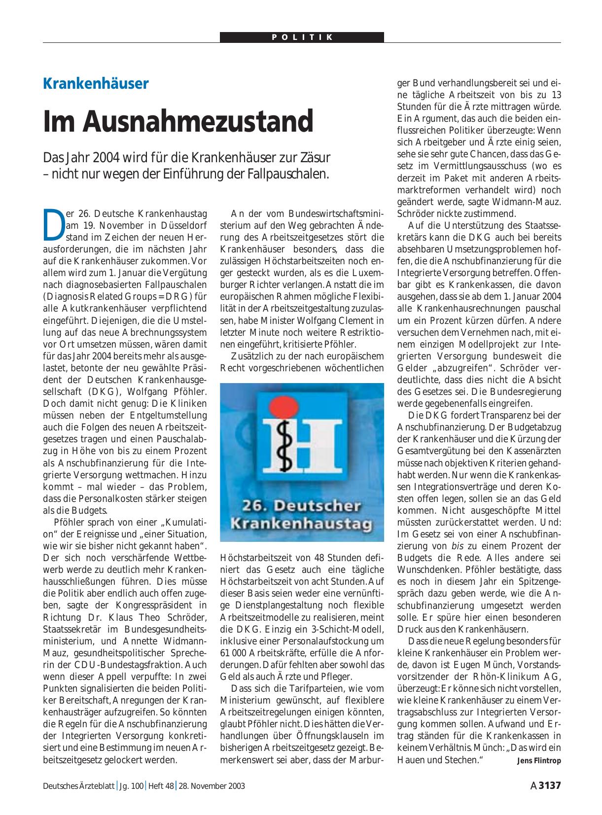 Vorschauseite 1: Krankenhäuser: Im Ausnahmezustand