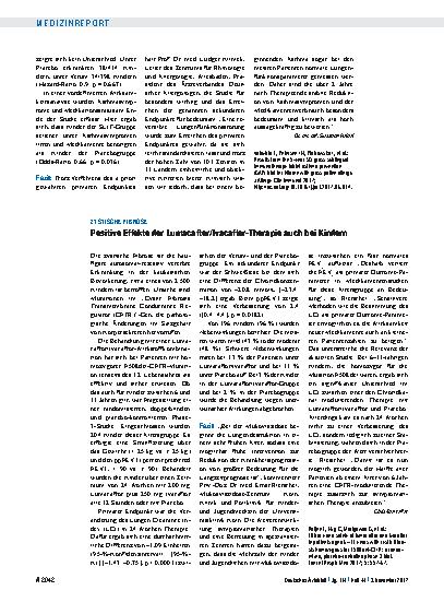 Vorschauseite 1: Zystische Fibrose: Positive Effekte der Lumacaftor/Ivacaftor-Therapie auch bei Kindern