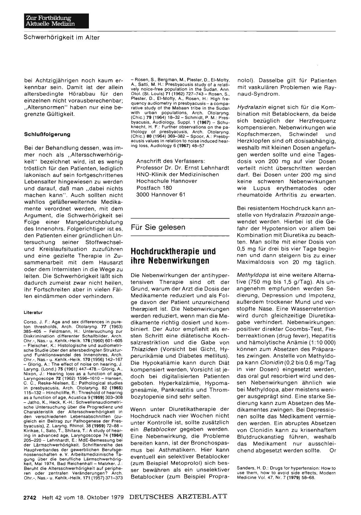 Vorschauseite 1: Hochdrucktherapie und ihre Nebenwirkungen