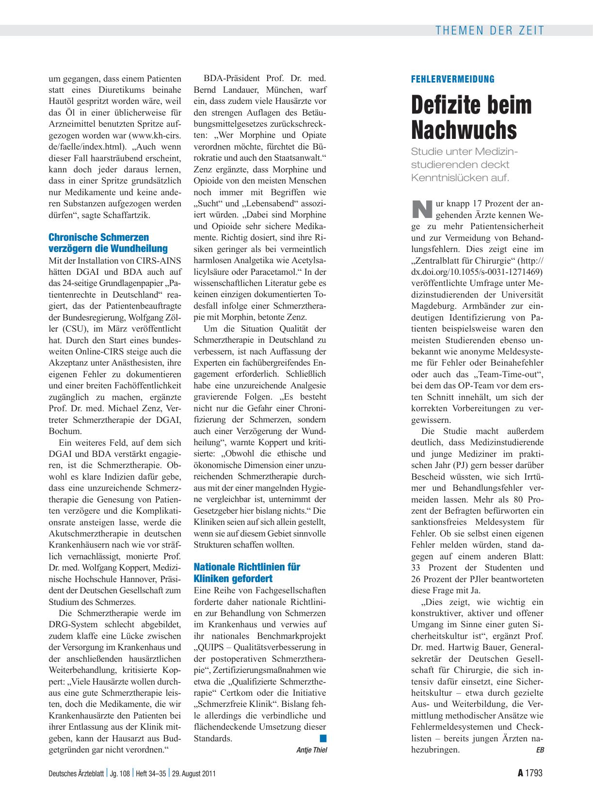 Vorschauseite 1: Fehlervermeidung: Defizite beim Nachwuchs