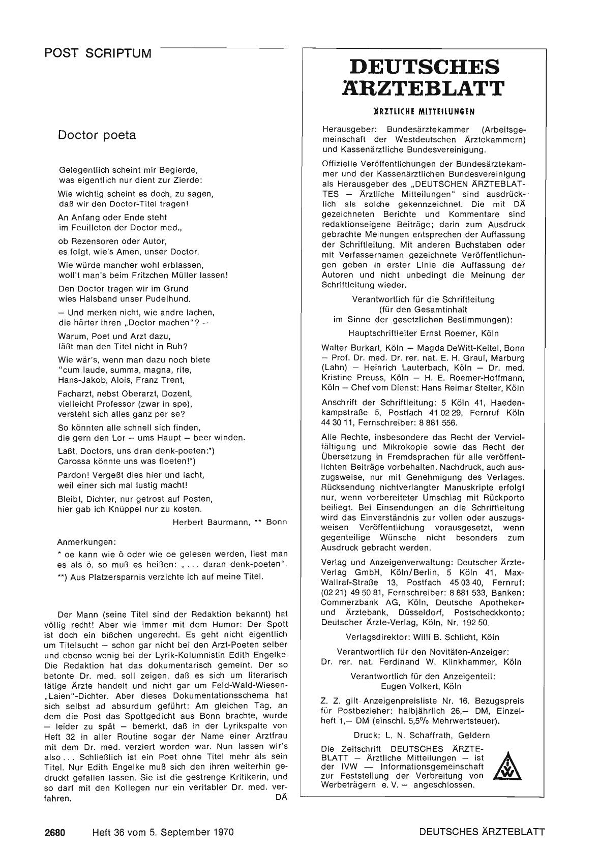 Vorschauseite 1: Doctor poeta