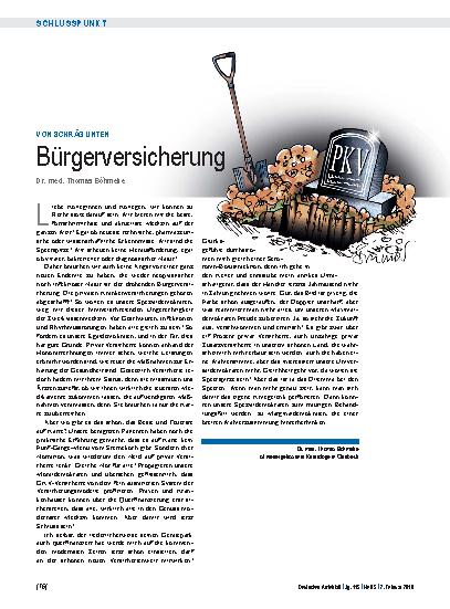 Vorschauseite 1: Von schräg unten: Bürgerversicherung