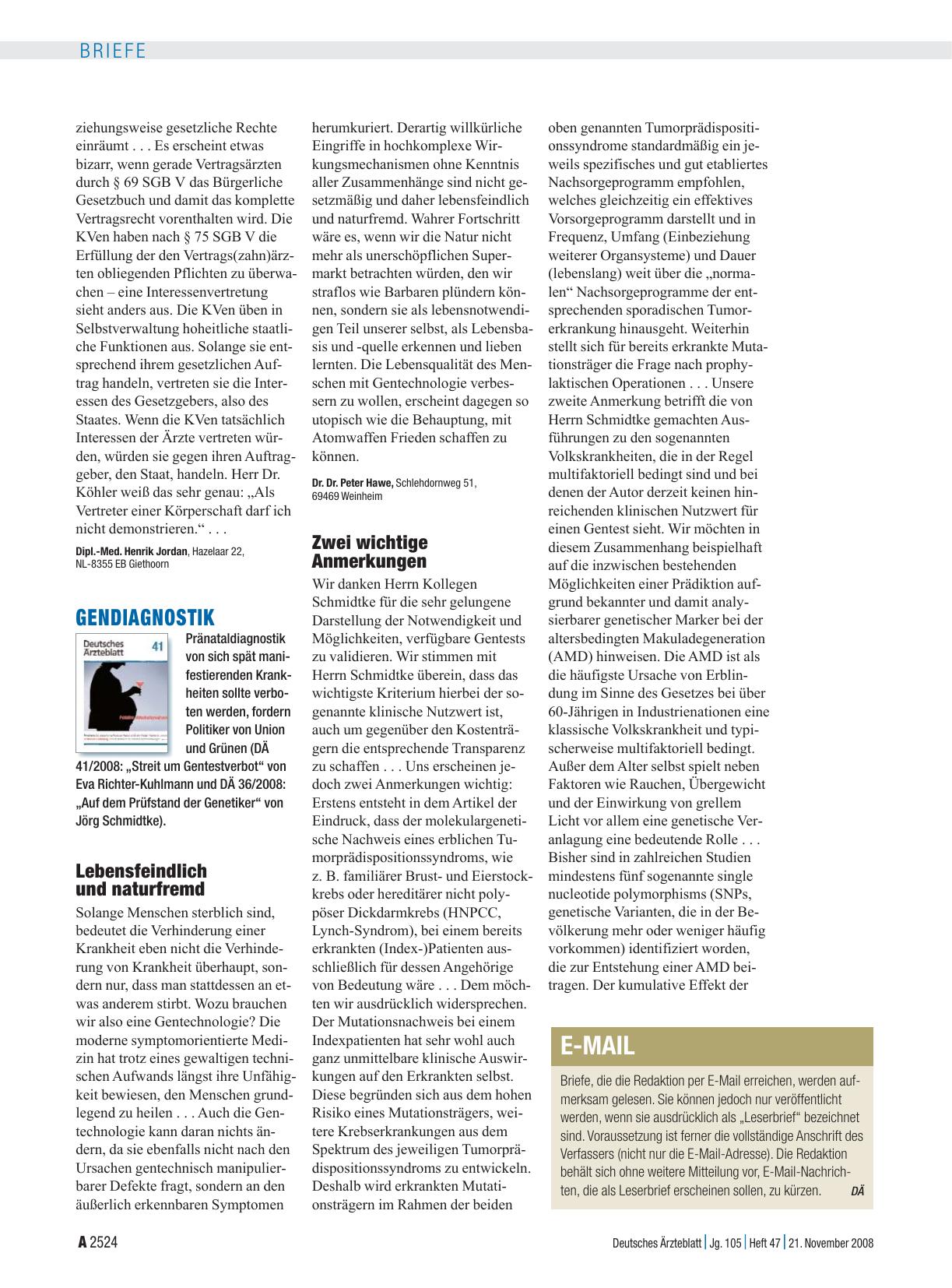 Vorschauseite 1: Gendiagnostik: Lebensfeindlich und naturfremd