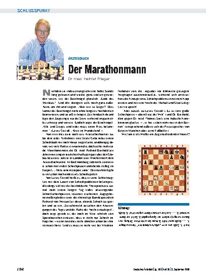 Vorschauseite 1: Ärzteschach: Der Marathonmann