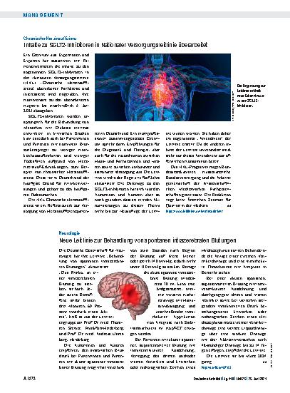 Vorschauseite 1: Chronische Herzinsuffizienz: Inhalte zu SGLT2-Inhibitoren in Nationaler Versorgungsleitlinie überarbeitet