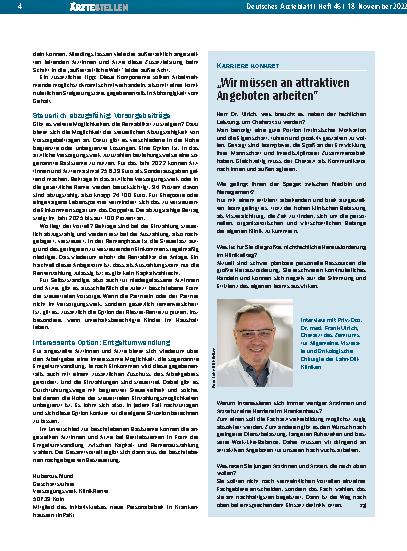 Vorschauseite 1: „Wir müssen an attraktiven Angeboten arbeiten“