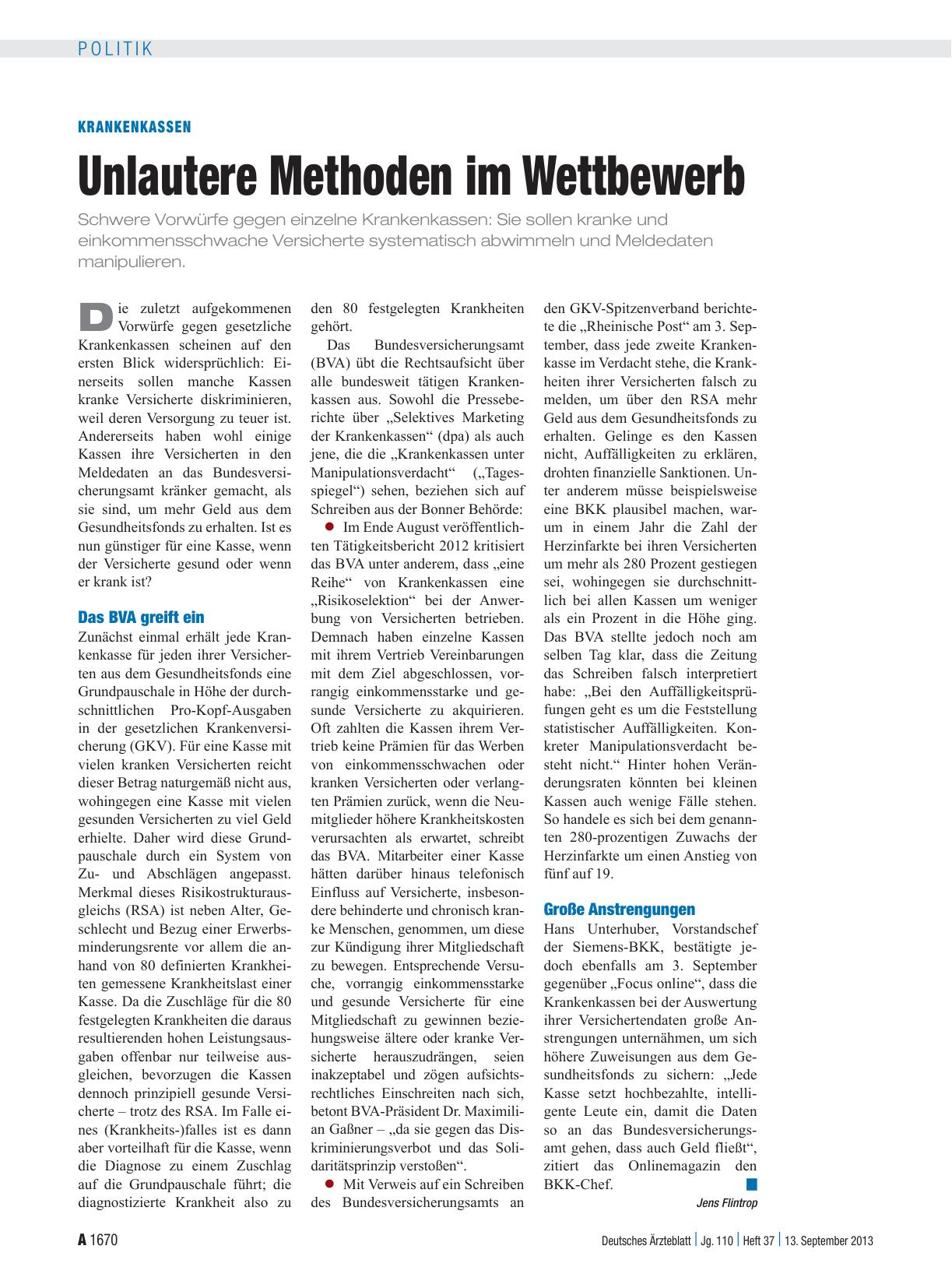 Vorschauseite 1: Krankenkassen: Unlautere Methoden im Wettbewerb