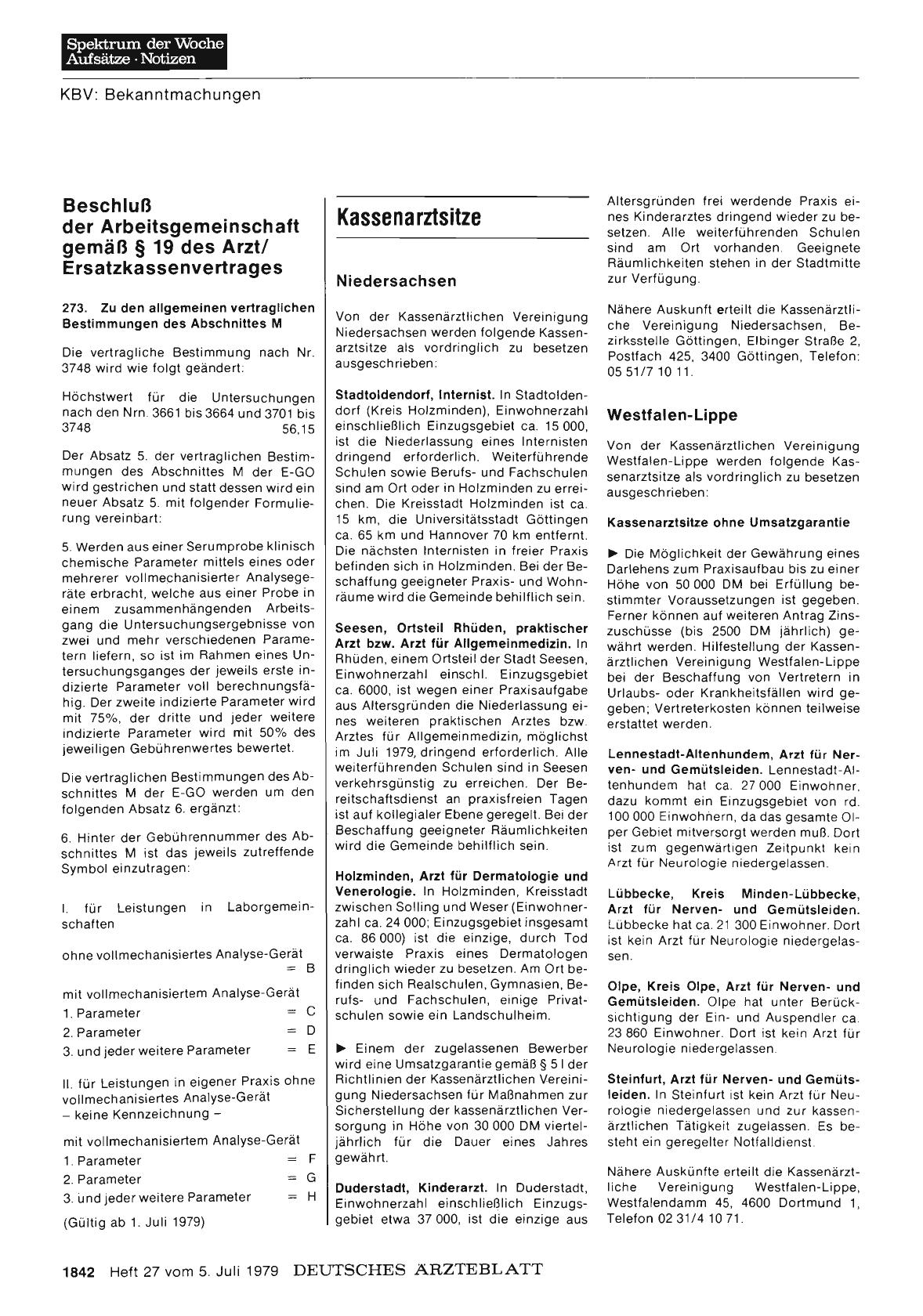 Vorschauseite 1: Kassenarztsitze