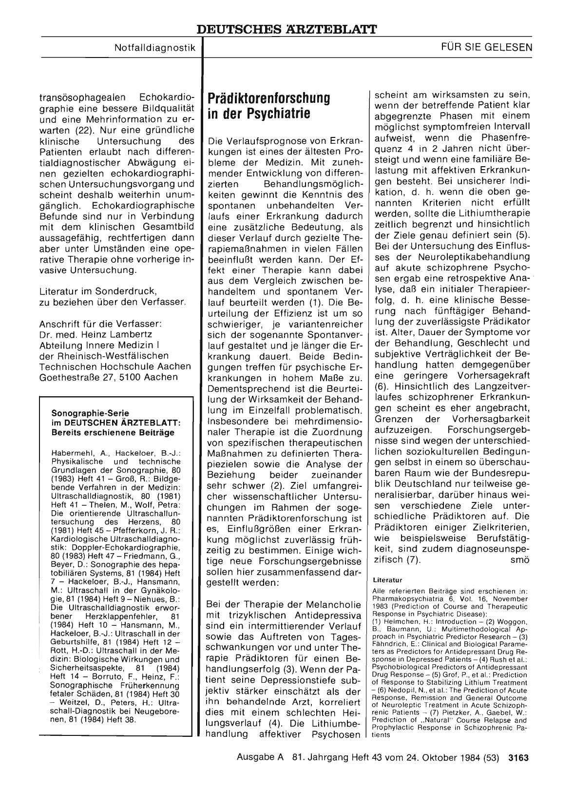 Vorschauseite 1: Prädiktorenforschung in der Psychiatrie