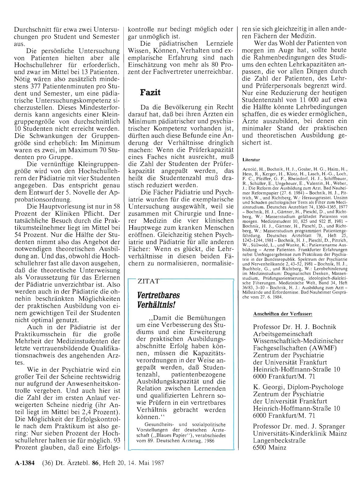 Vorschauseite 1: Zitat: Vertretbares Verhältnis!