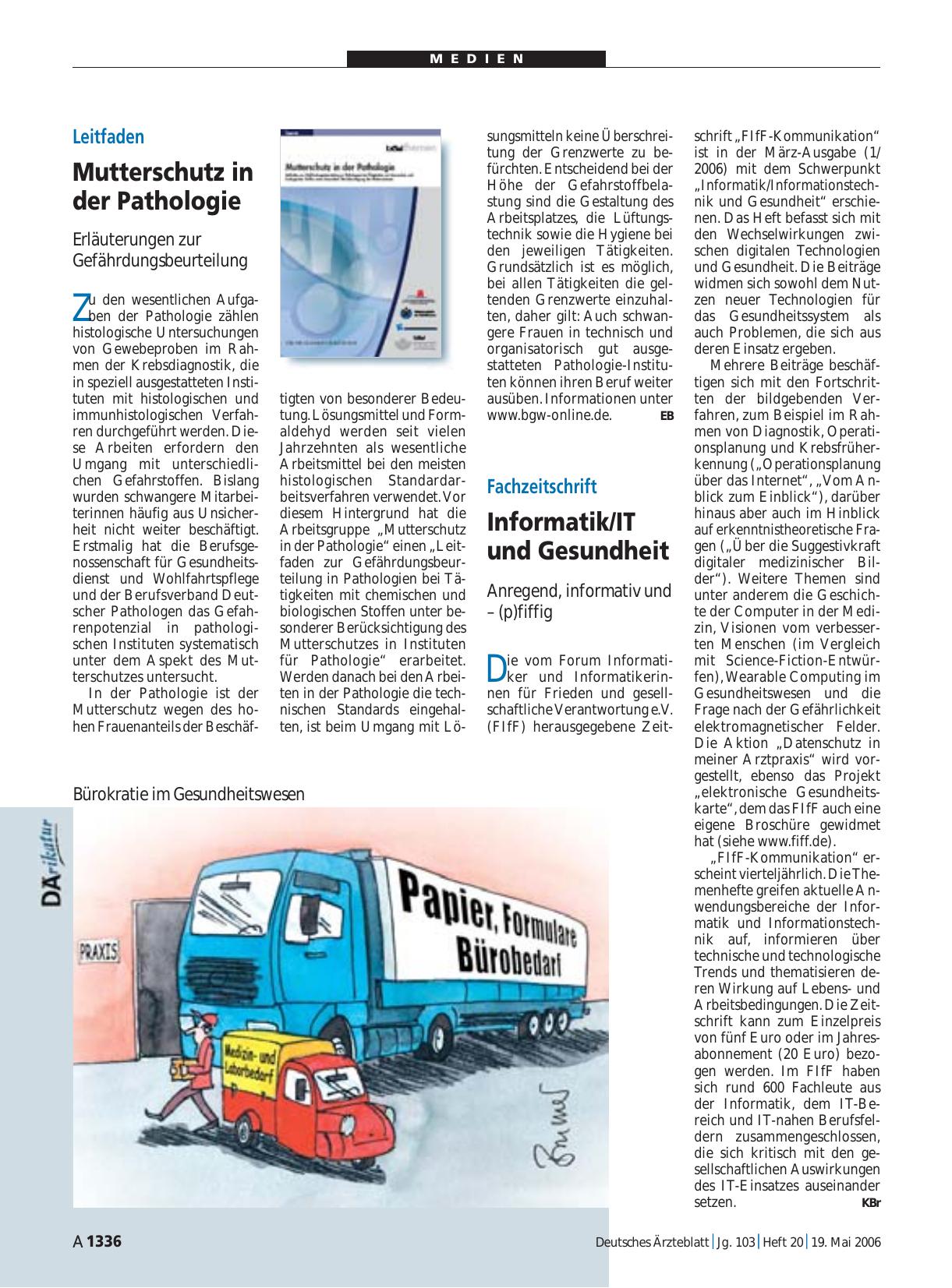 Vorschauseite 1: Fachzeitschrift: Informatik/IT und Gesundheit