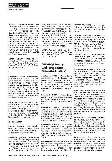 Vorschauseite 1: Feriengesuche und -angebote aus dem Ausland