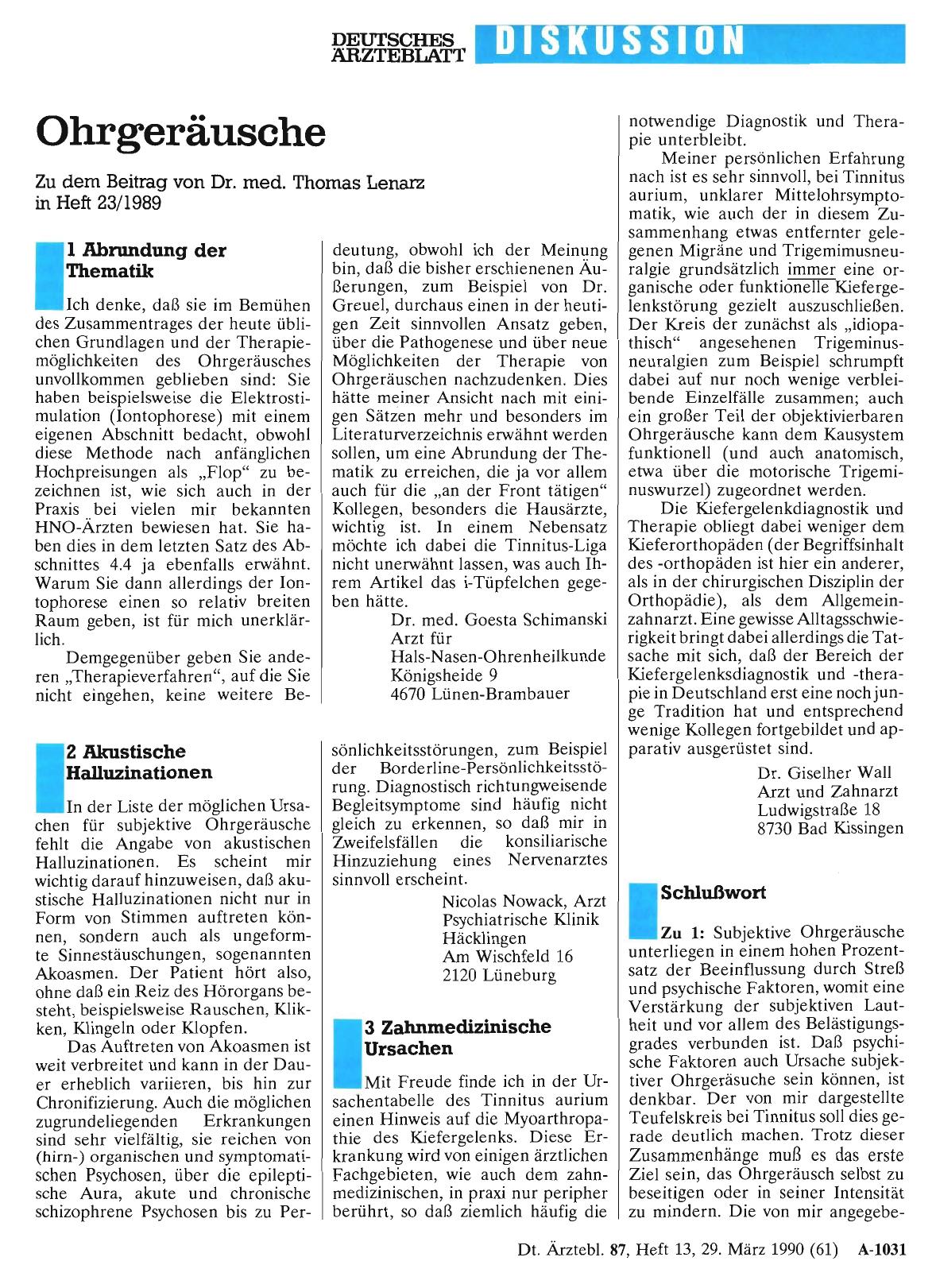 Vorschauseite 1: Ohrgeräusche: Abrundung der Thematik
