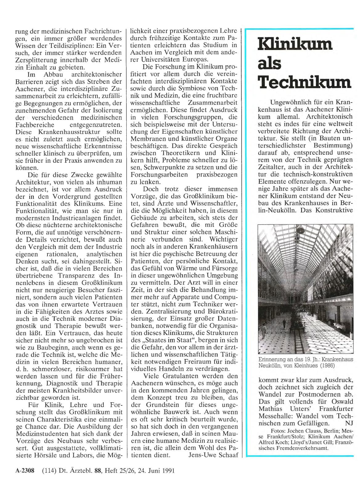 Vorschauseite 1: Klinikum als Technikum