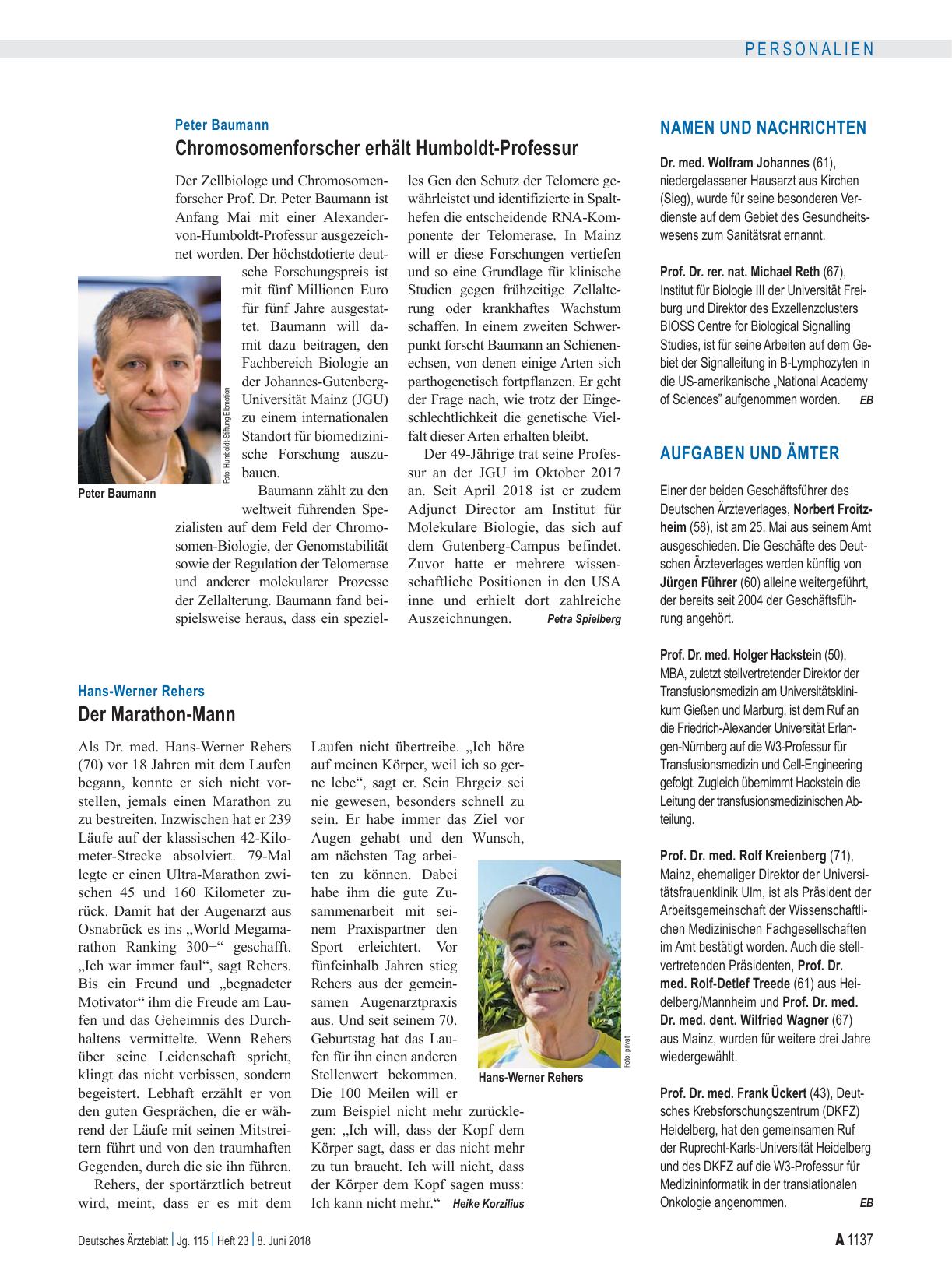 Vorschauseite 1: Hans-Werner Rehers: Der Marathon-Mann