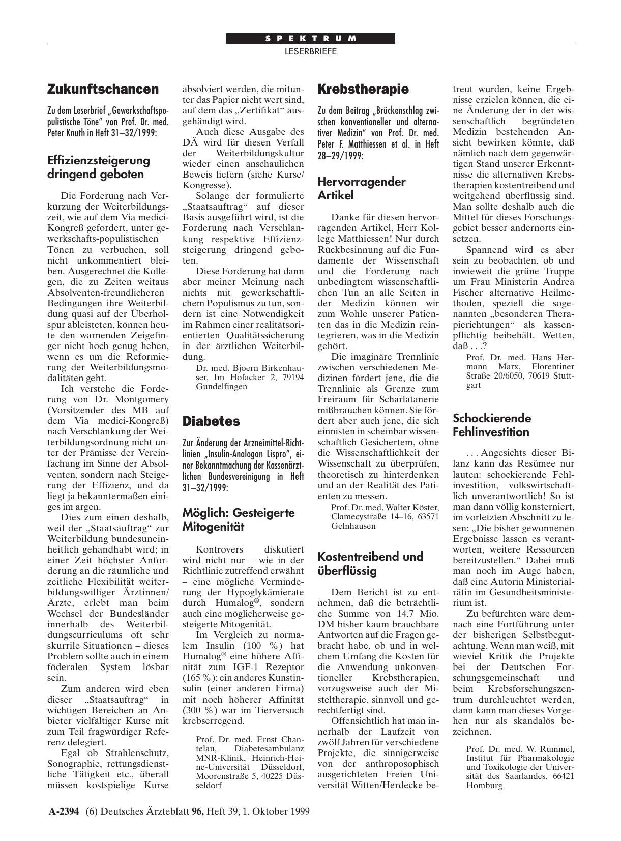 Vorschauseite 1: Krebstherapie: Kostentreibend und überflüssig