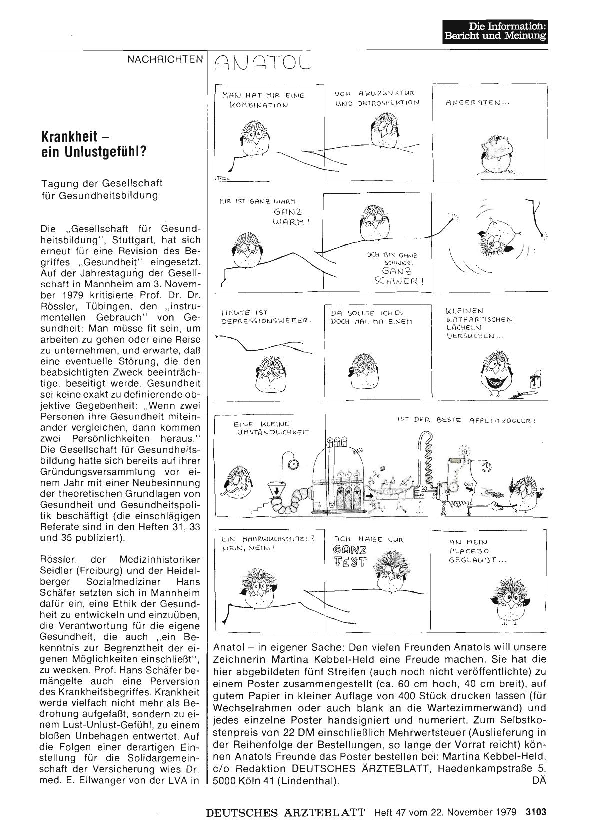 Vorschauseite 1: Krankheit — ein Unlustgefühl? : Tagung der Gesellschaft für Gesundheitsbildung