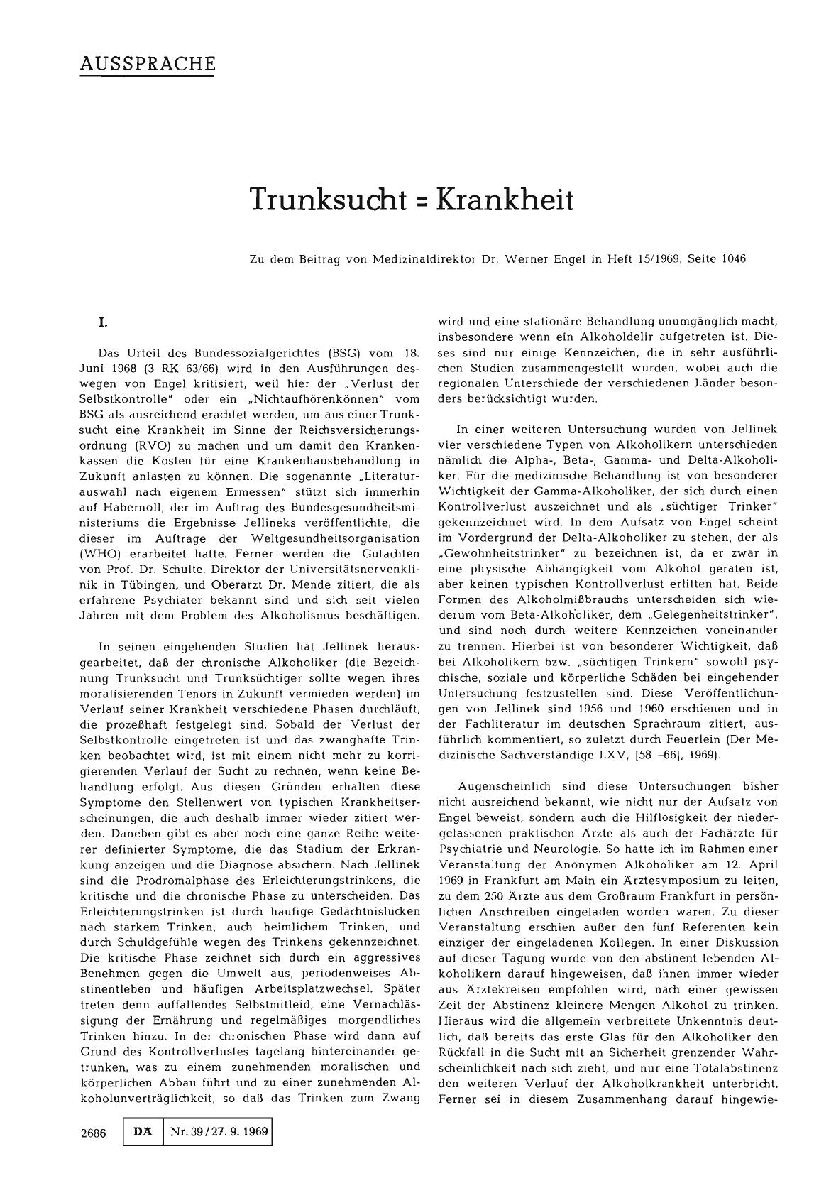 Vorschauseite 1: Trunksucht = Krankheit: !.