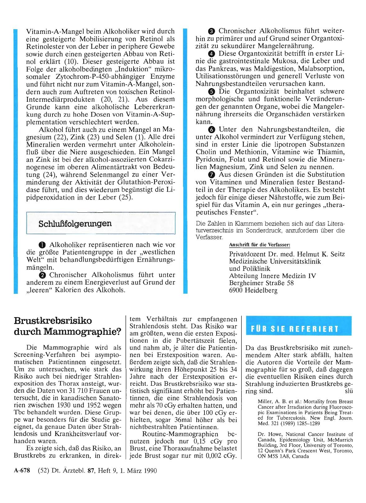 Vorschauseite 1: Brustkrebsrisiko durch Mammographie?