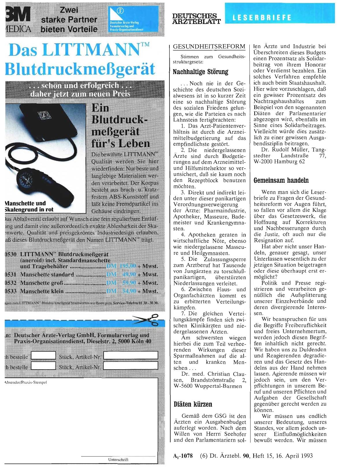 Vorschauseite 1: GESUNDHEITSREFORM: Nachhaltige Störung