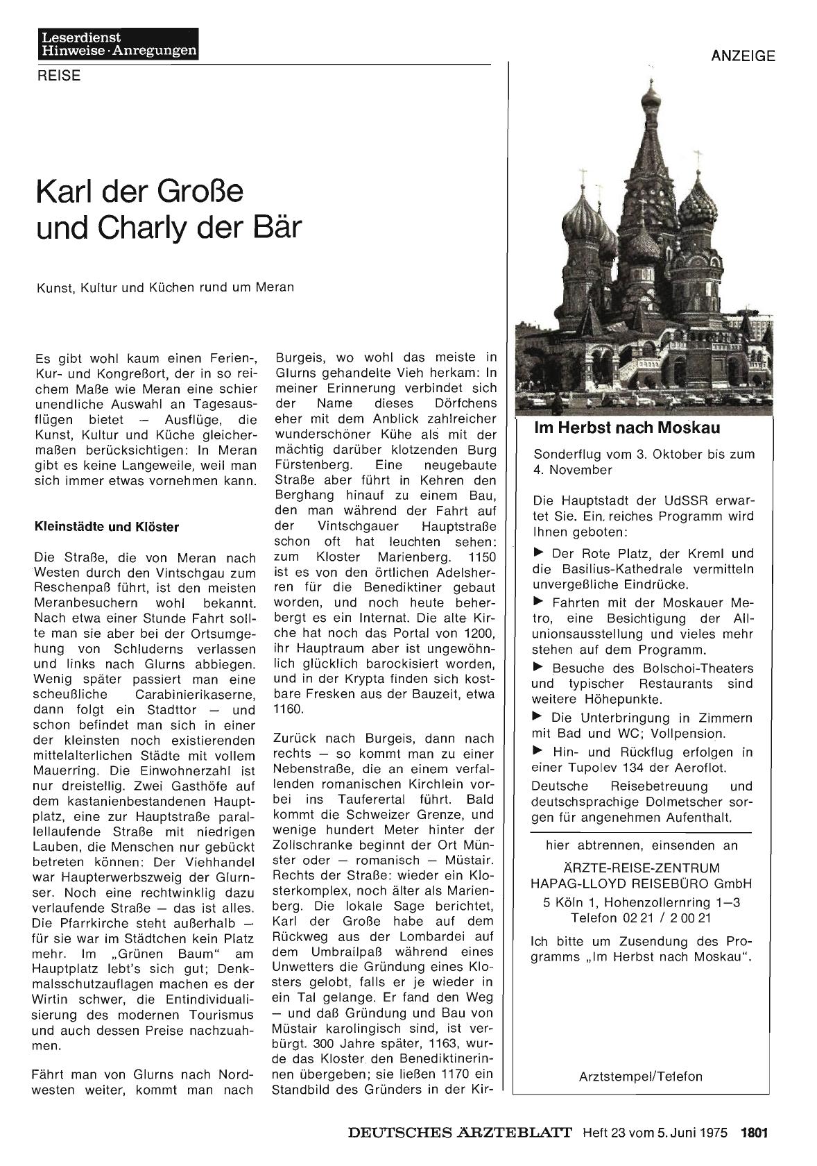 Vorschauseite 1: Karl der Große und Charly der Bär