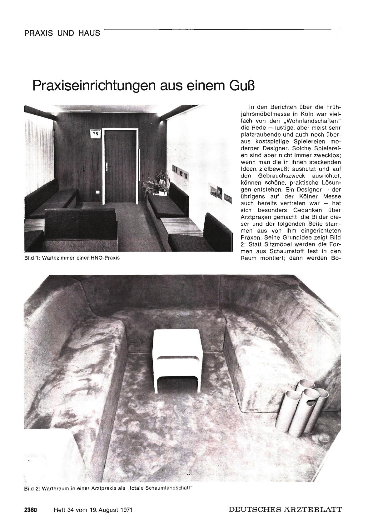 Vorschauseite 1: Praxiseinrichtungen aus einem Guß