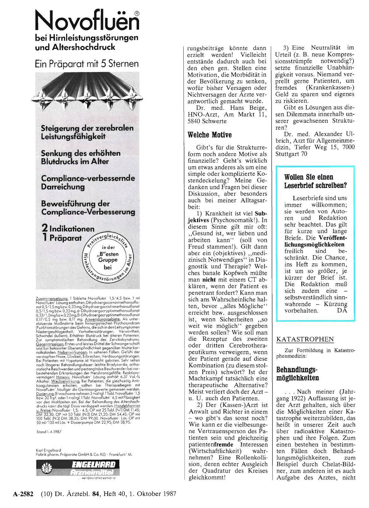 Vorschauseite 1: KATASTROPHEN: Behandlungsmöglichkeiten