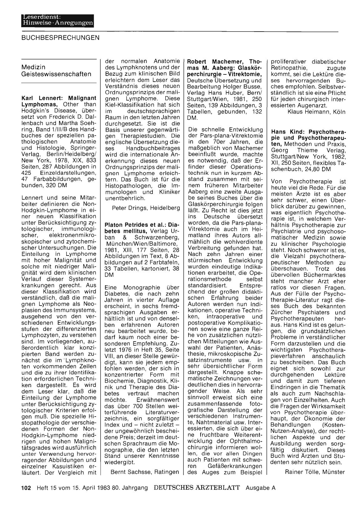 Vorschauseite 1: Medizin — Geisteswissenschaften