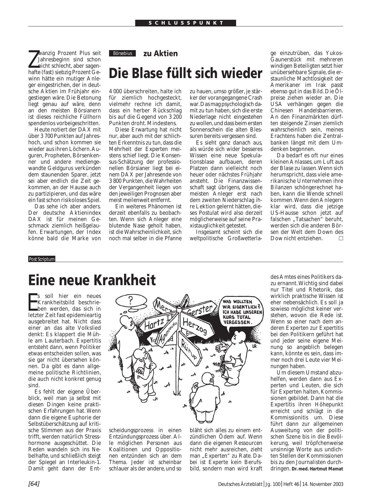 Vorschauseite 1: Eine neue Krankheit