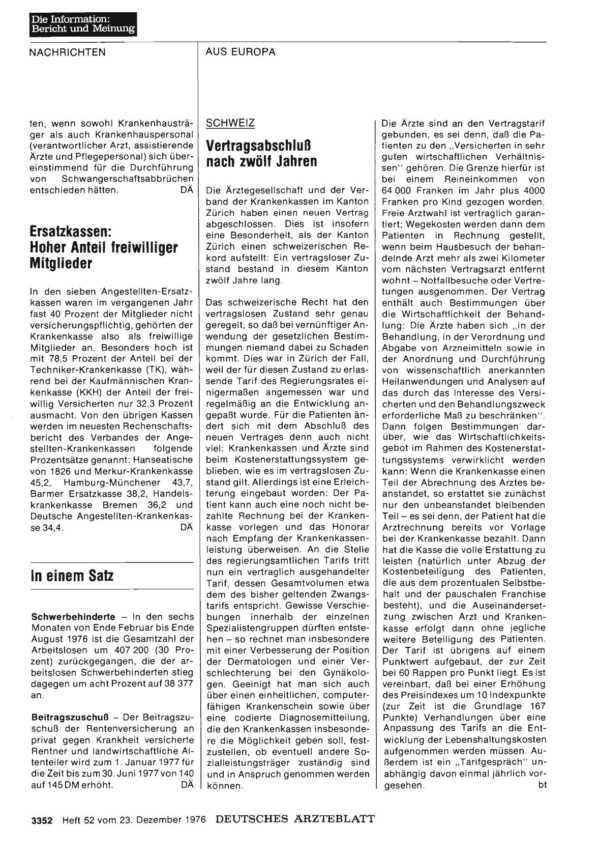 Vorschauseite 1: In einem Satz: Schwerbehinderte/Beitragszuschuß