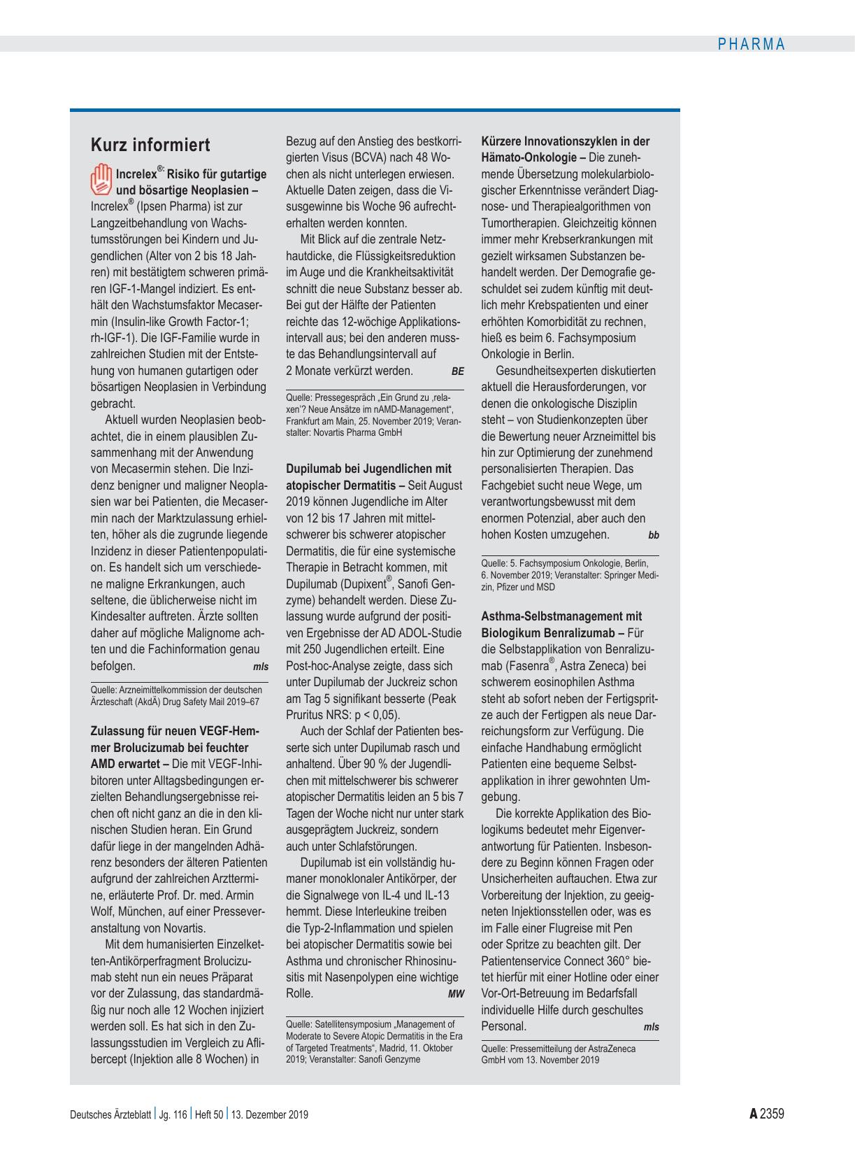 Vorschauseite 1: Kurz informiert