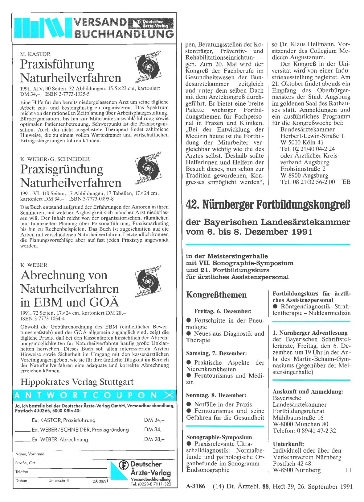 Vorschauseite 1: 42. Nürnberger Fortbildungskongreß