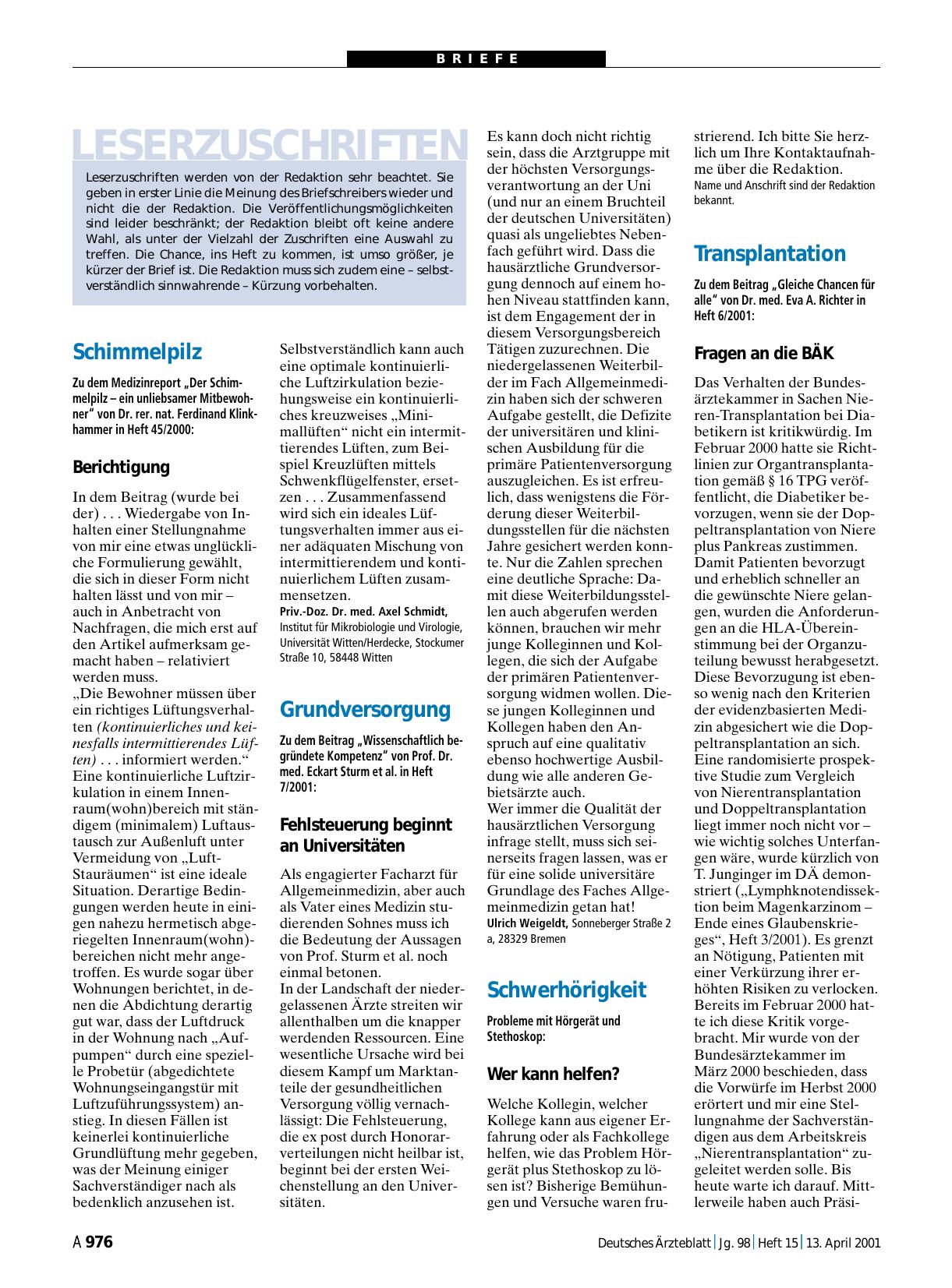 Vorschauseite 1: Grundversorgung: Fehlsteuerung beginnt an Universitäten