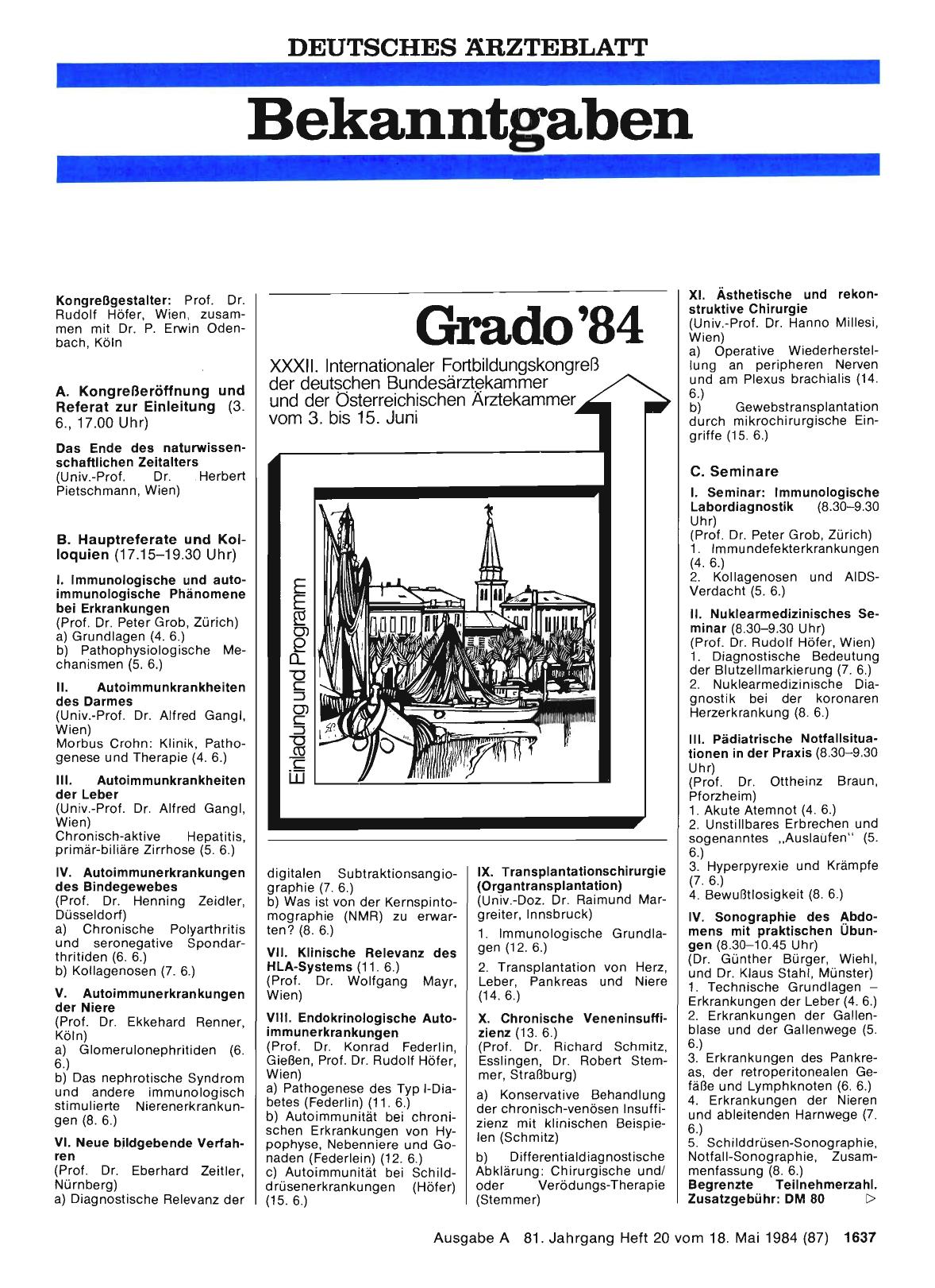 Vorschauseite 1: Grado '84