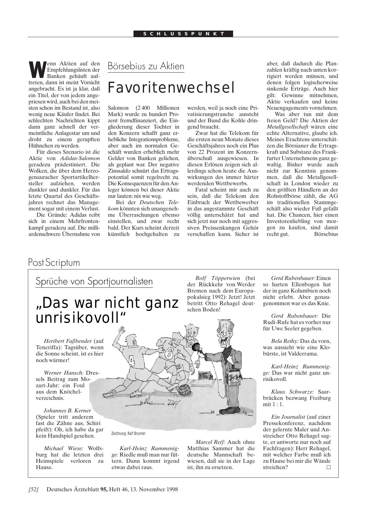 Vorschauseite 1: Sprüche von Sportjournalisten: „Das war nicht ganz unrisikovoll“