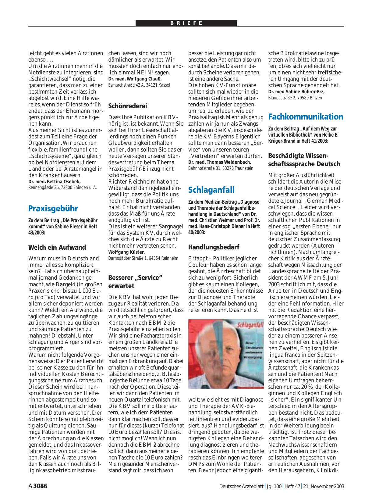 Vorschauseite 1: Praxisgebühr: Welch ein Aufwand