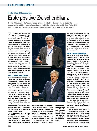 Vorschauseite 1: (Muster-)Weiterbildungsordnung: Erste positive Zwischenbilanz