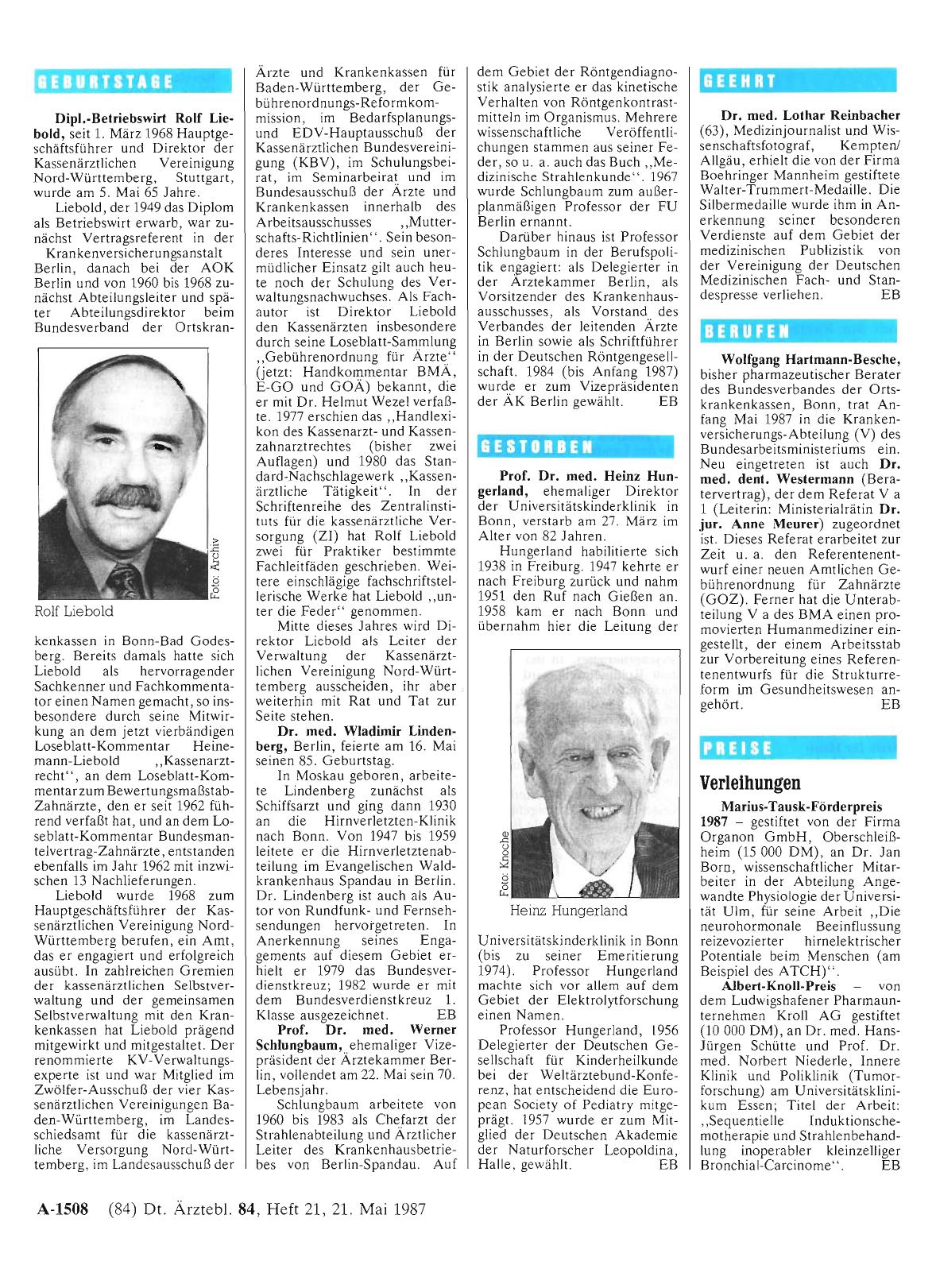 Vorschauseite 1: GEBURTSTAGE