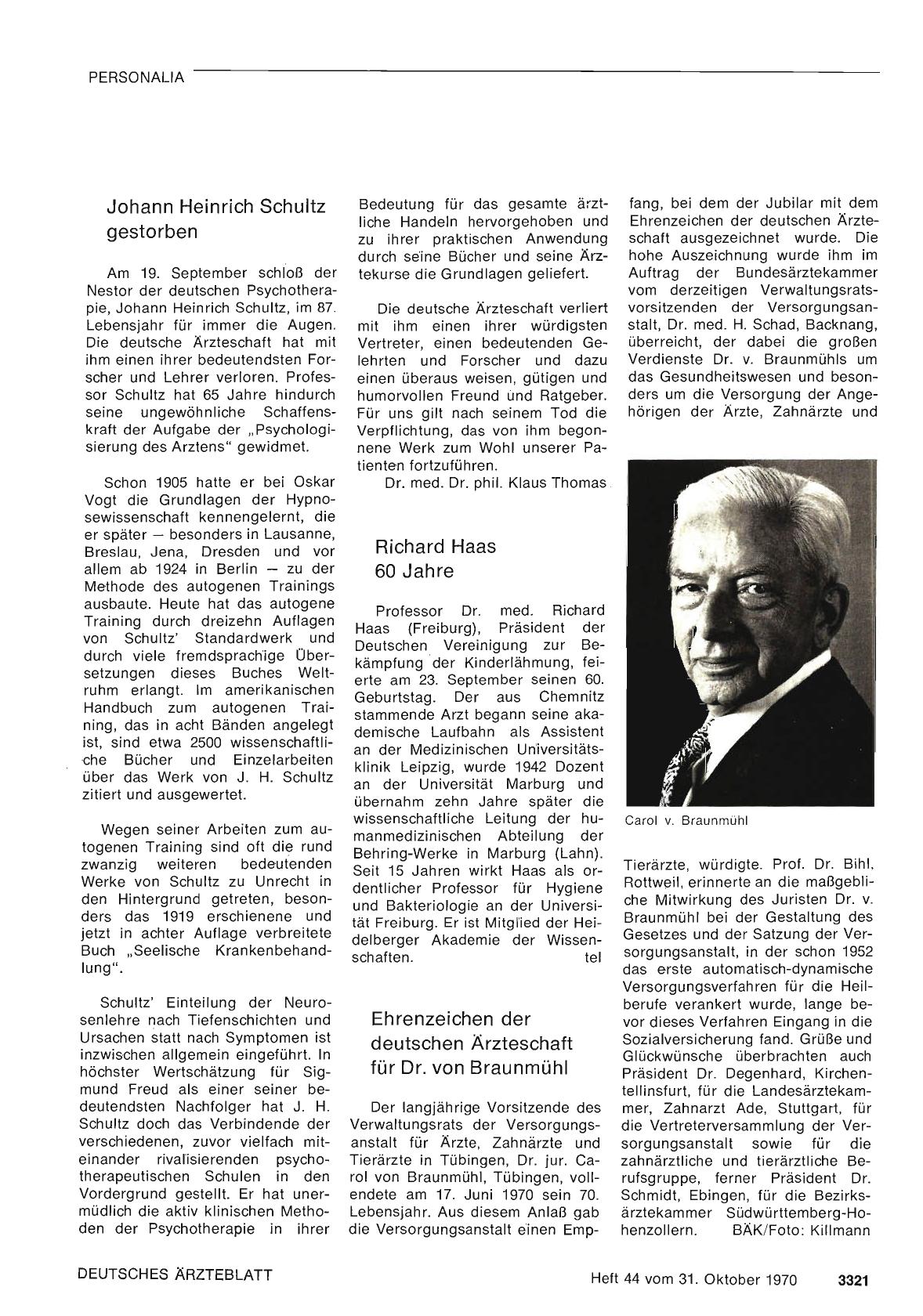 Vorschauseite 1: Richard Haas 60 Jahre