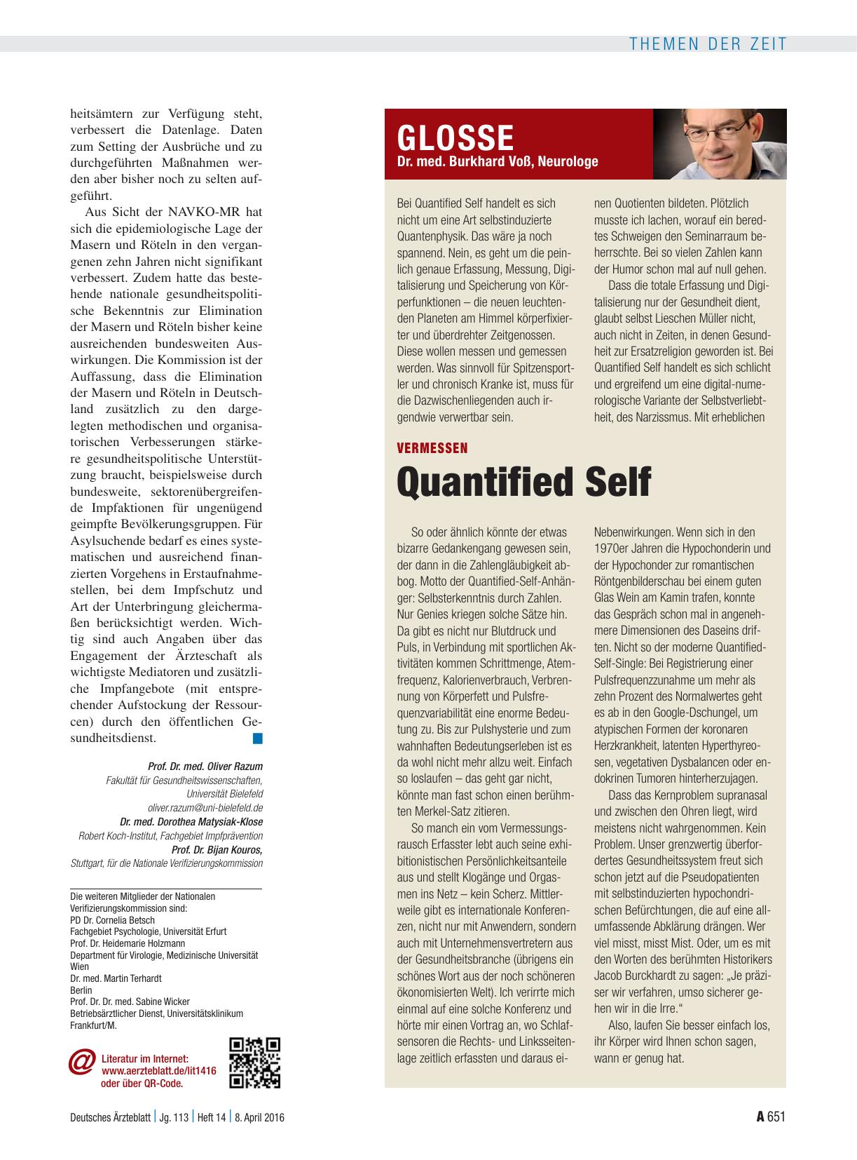 Vorschauseite 1: Vermessen: Quantified Self