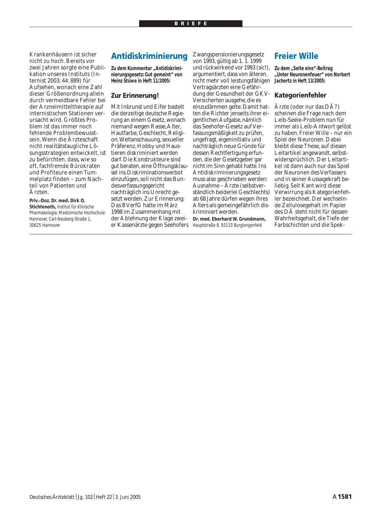 Vorschauseite 1: Antidiskriminierung: Zur Erinnerung!