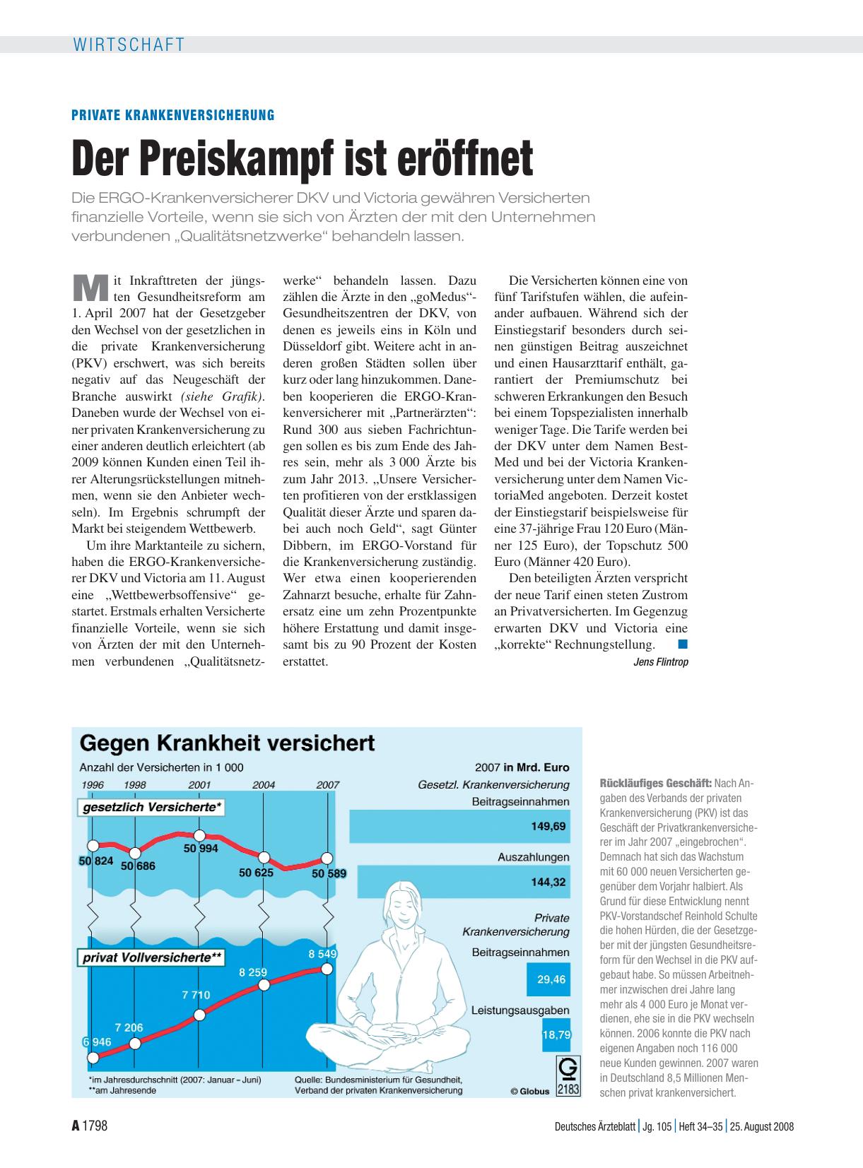 Vorschauseite 1: Private Krankenversicherung: Der Preiskampf ist eröffnet