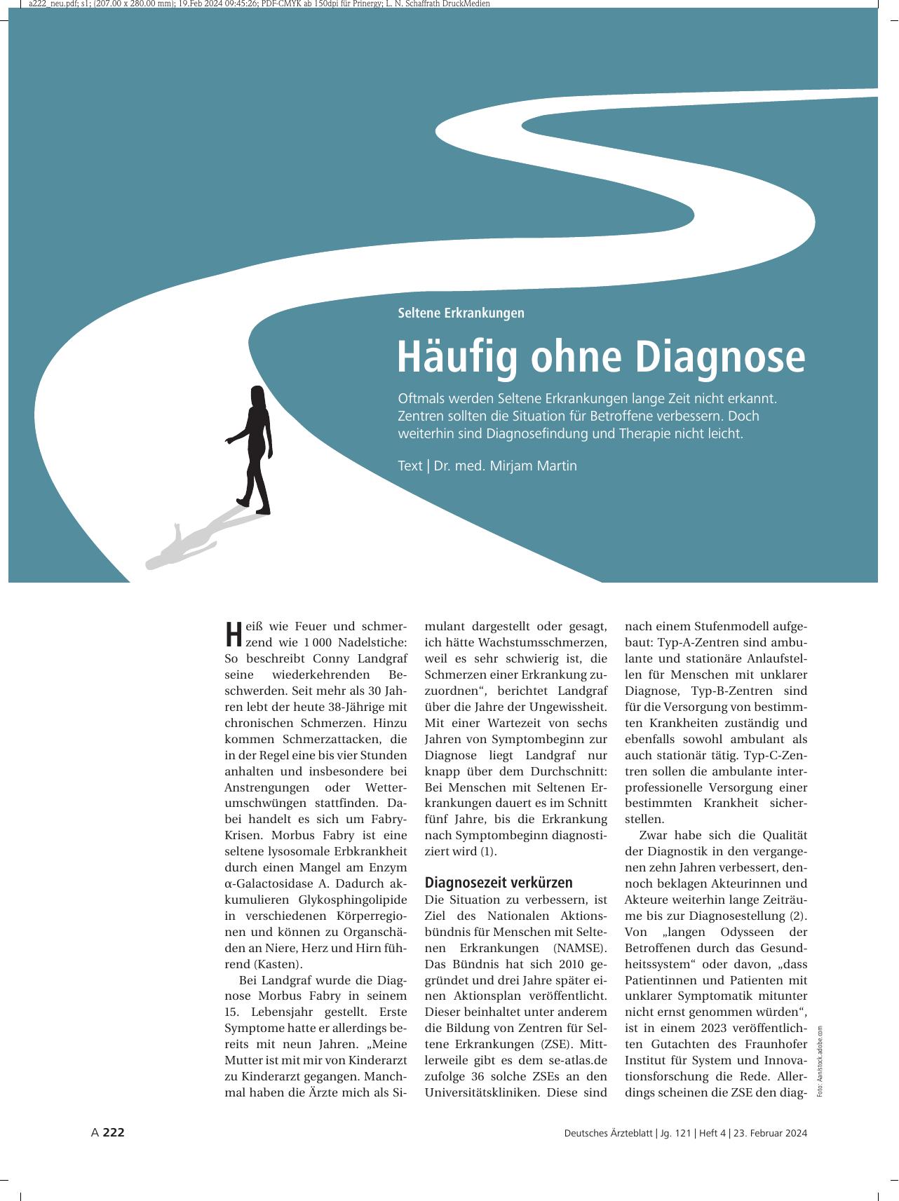 Vorschauseite 1: Seltene Erkrankungen: Häufig ohne Diagnose