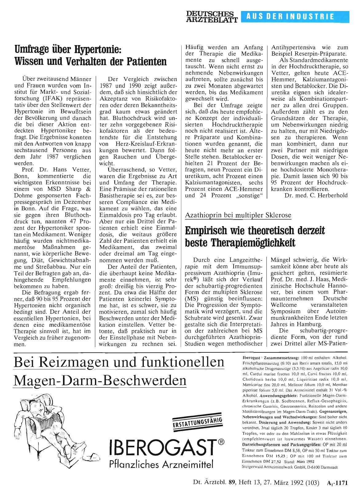 Vorschauseite 1: Umfrage über Hypertonie: Wissen und Verhalten der Patienten