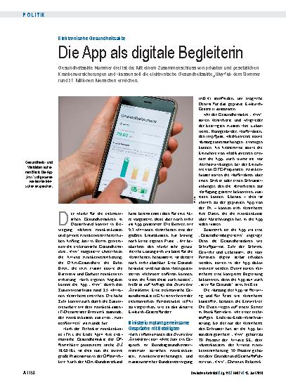 Vorschauseite 1: Elektronische Gesundheitsakte: Die App als digitale Begleiterin