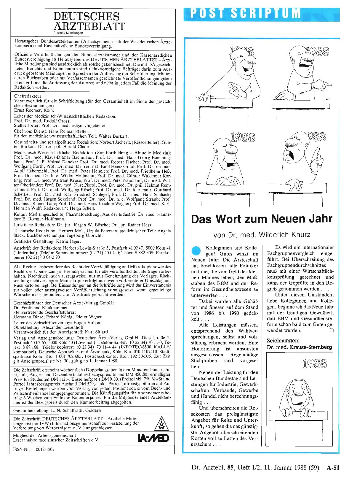 Vorschauseite 1: Das Wort zum Neuen Jahr
