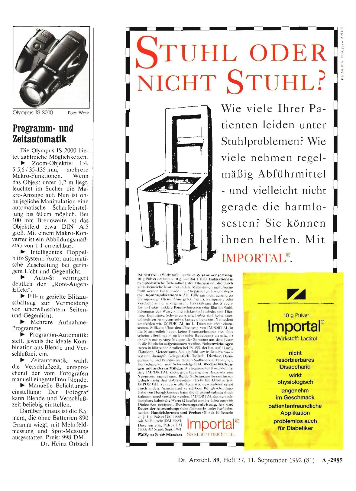 Vorschauseite 1: Programmund Zeitautomatik