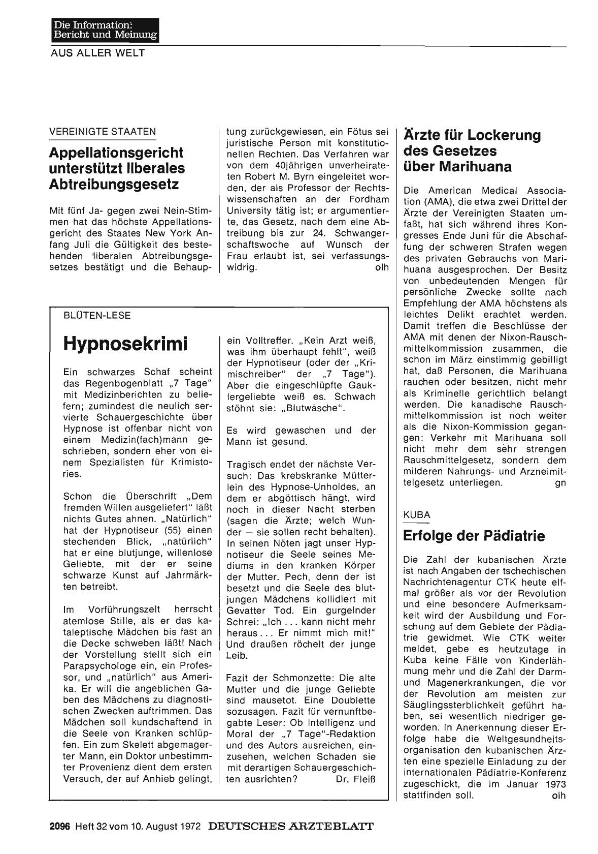 Vorschauseite 1: Kuba: Erfolge der Pädiatrie