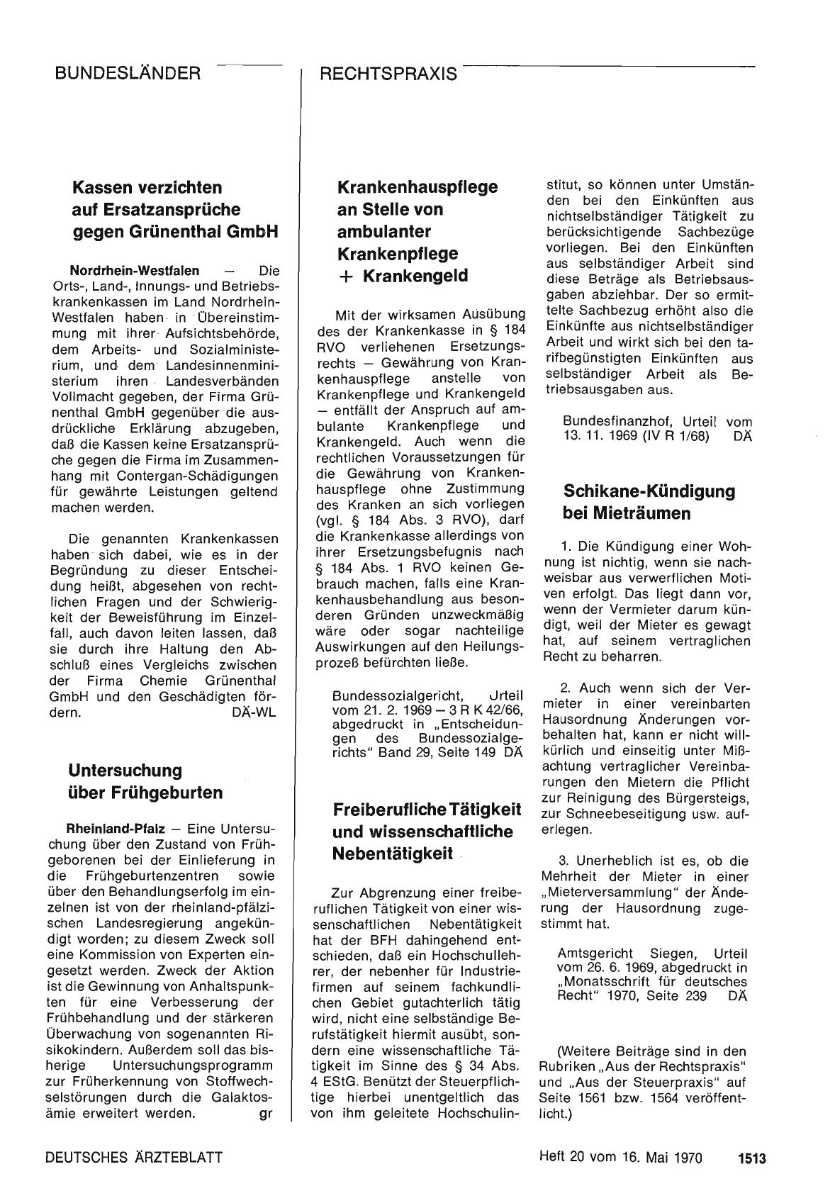 Vorschauseite 1: Kassen verzichten auf Ersatzansprüche gegen Grünenthal GmbH