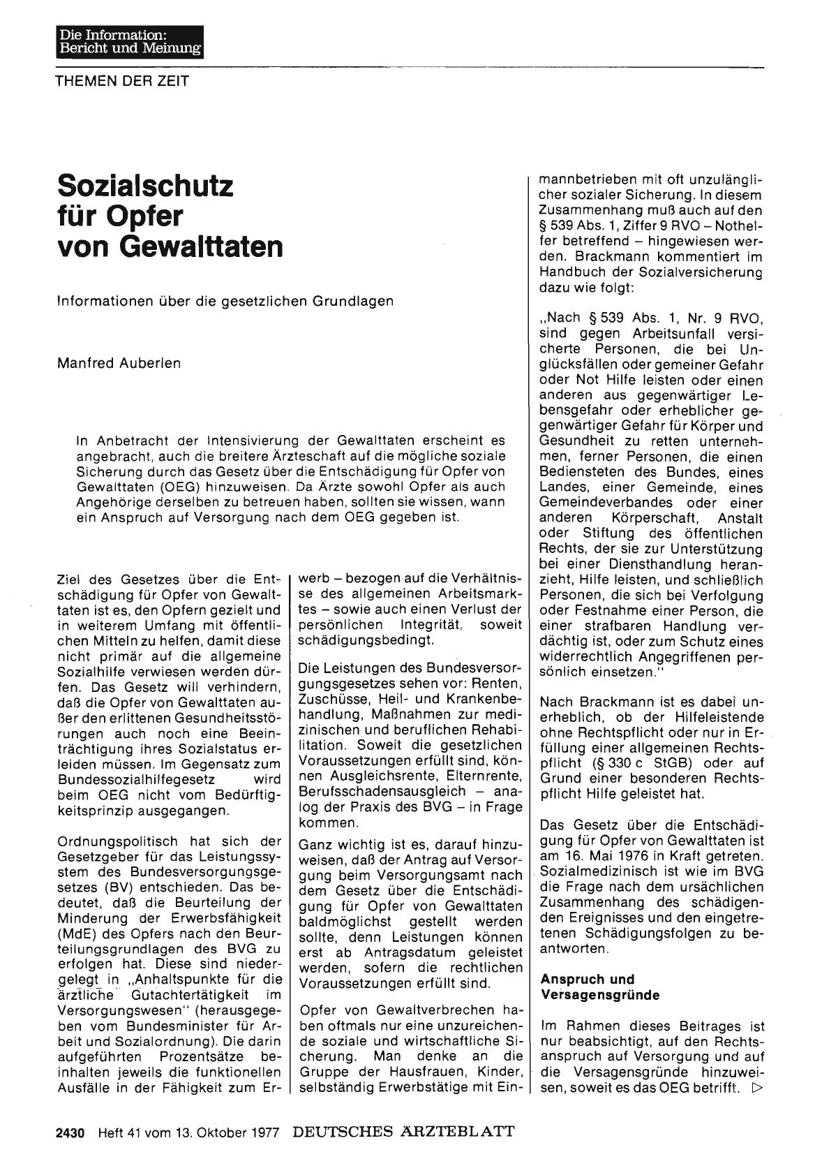 Vorschauseite 1: Sozialschutz für Opfer von Gewalttaten: Informationen über die gesetzlichen Grundlagen